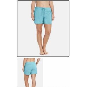 LANDS' END Plus Size 18W Light Blue Sky 5" Board Shorts/Cover-up